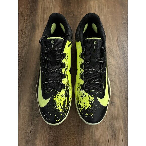 Nike Alpha Huarache Elite 4 MCS Black Volt All Star Men Sz 11.5 Baseball Cleats - Picture 3 of 8